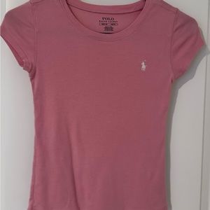 Sz Medium Girls pink Polo by Ralph Lauren TShirt